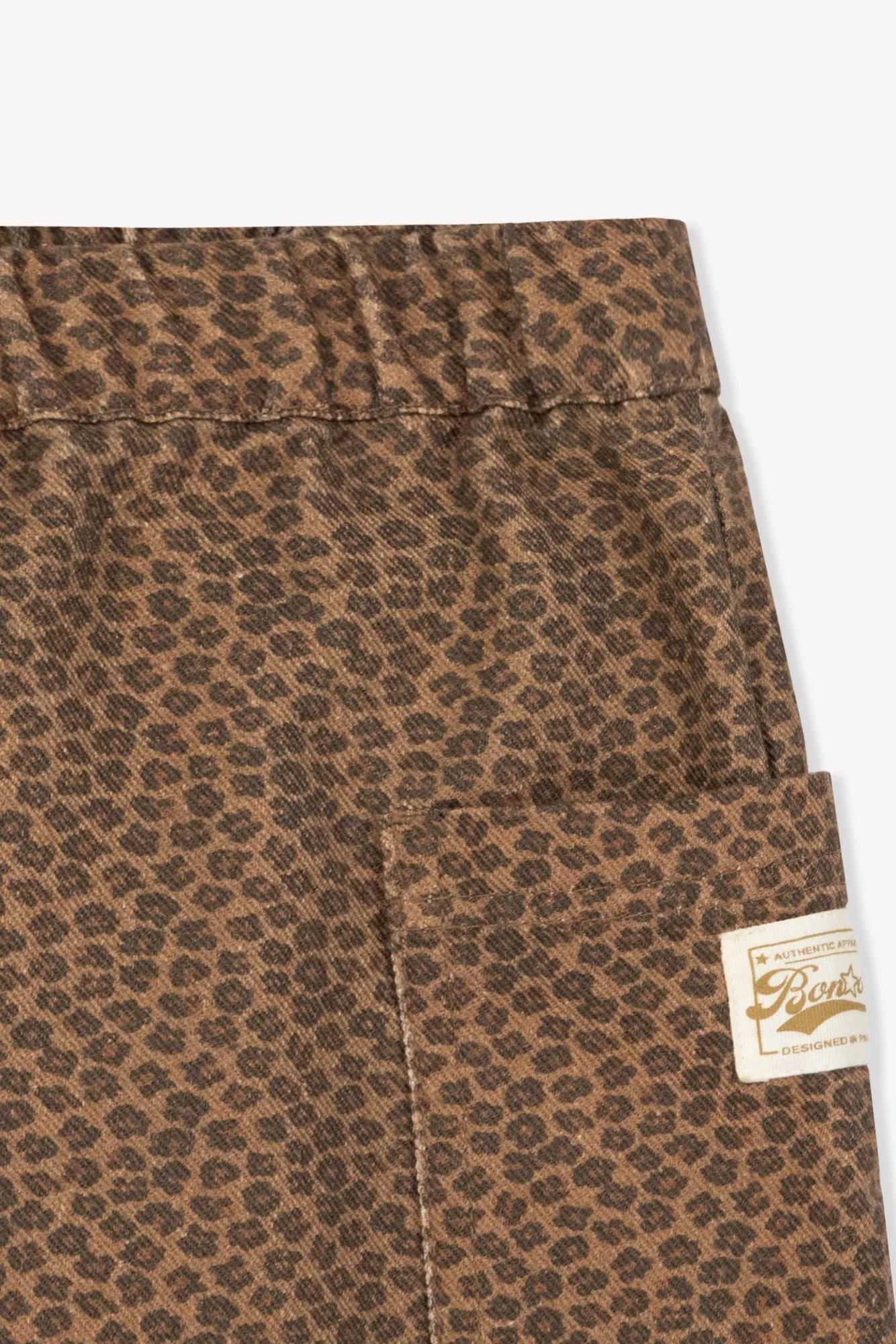 Bonton Lauren Leopard bukser bomuld med elastiktalje