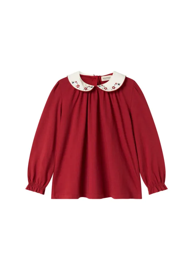 MarMar Tielle bluse Hibiscus Red modal blomst