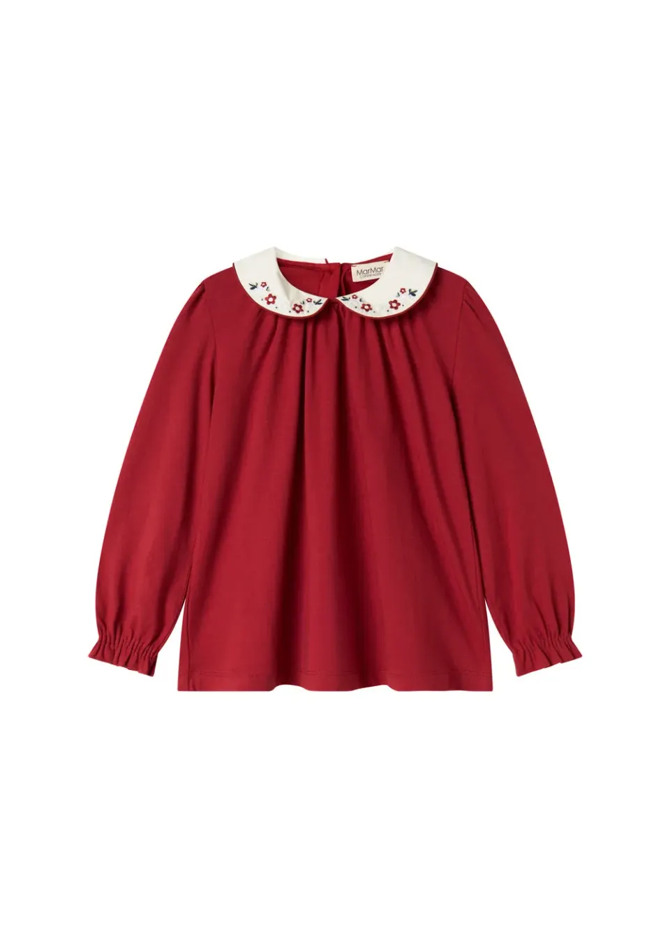 MarMar Tielle bluse Hibiscus Red modal blomst