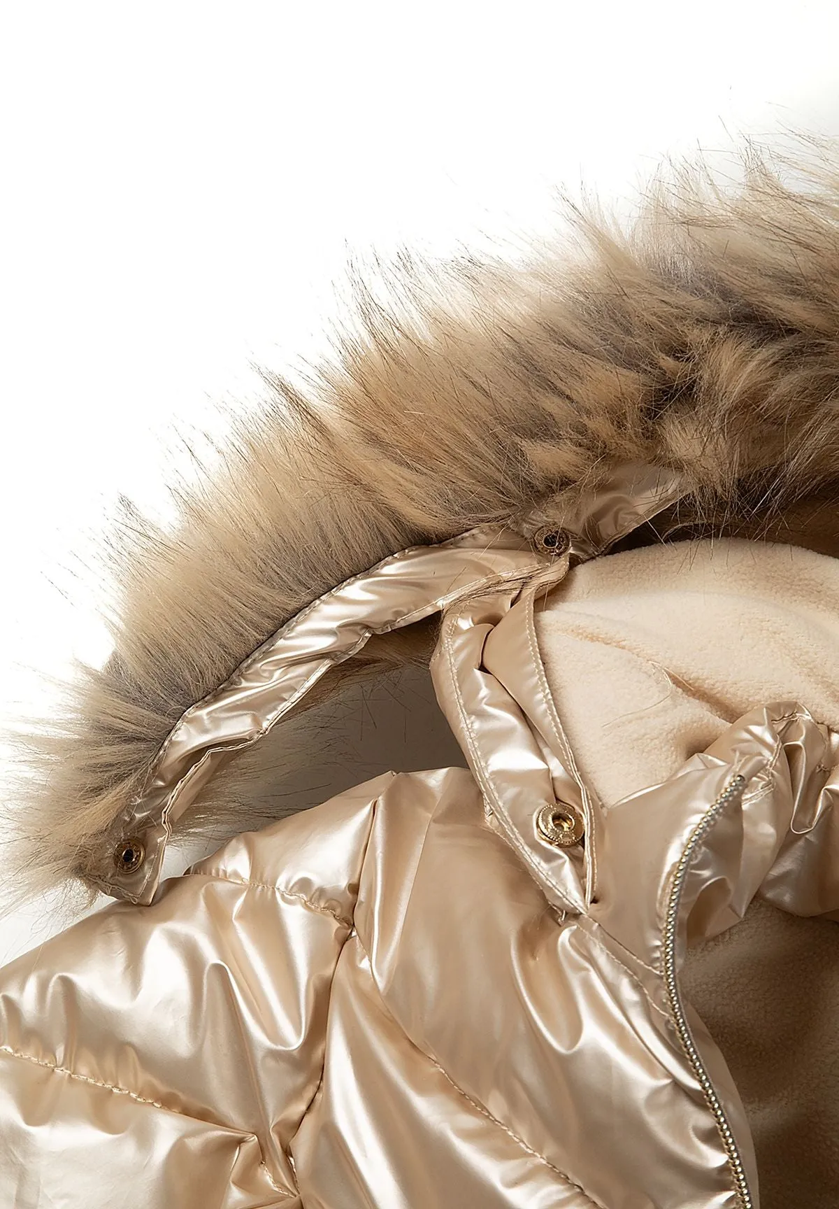 Minoti 45284 vinterfrakke guld glans parka