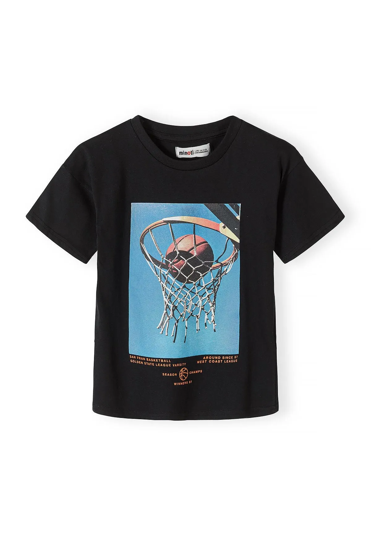 Minoti 44873 t-shirts 5-pak basketball bomuld