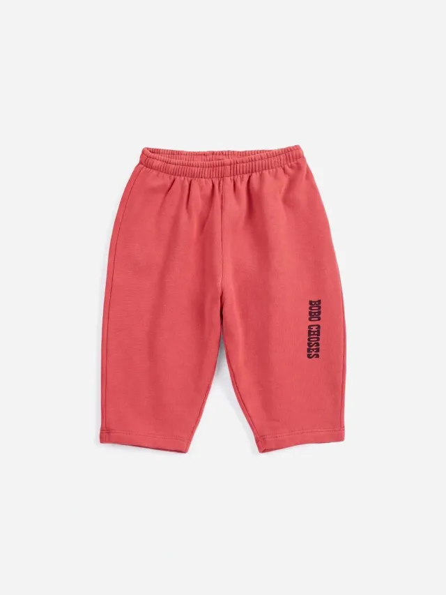 Bobo Choses Pop joggingbukser rød baby økologisk bomuld