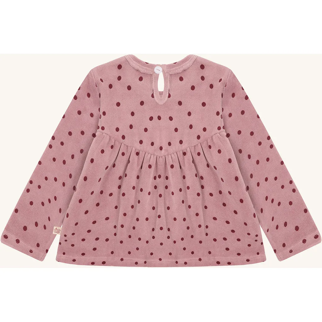 Hust & Claire Sicilia langærmet bluse heather hjerter
