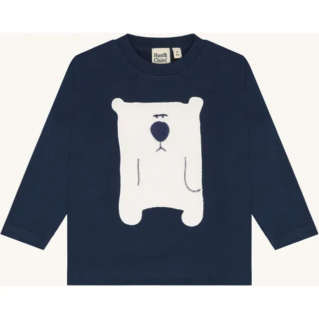 Hust & Claire Anton Snowman langærmet T-shirt Blues bomuld
