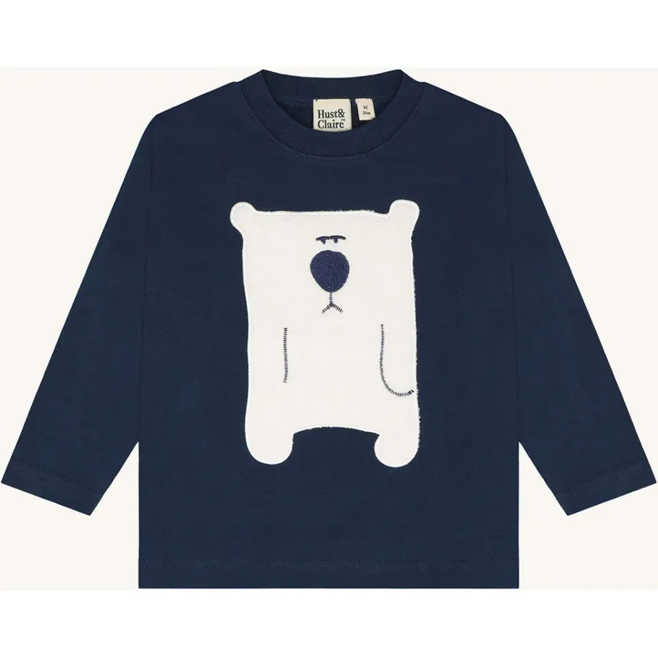 Hust & Claire Anton Snowman langærmet T-shirt Blues bomuld