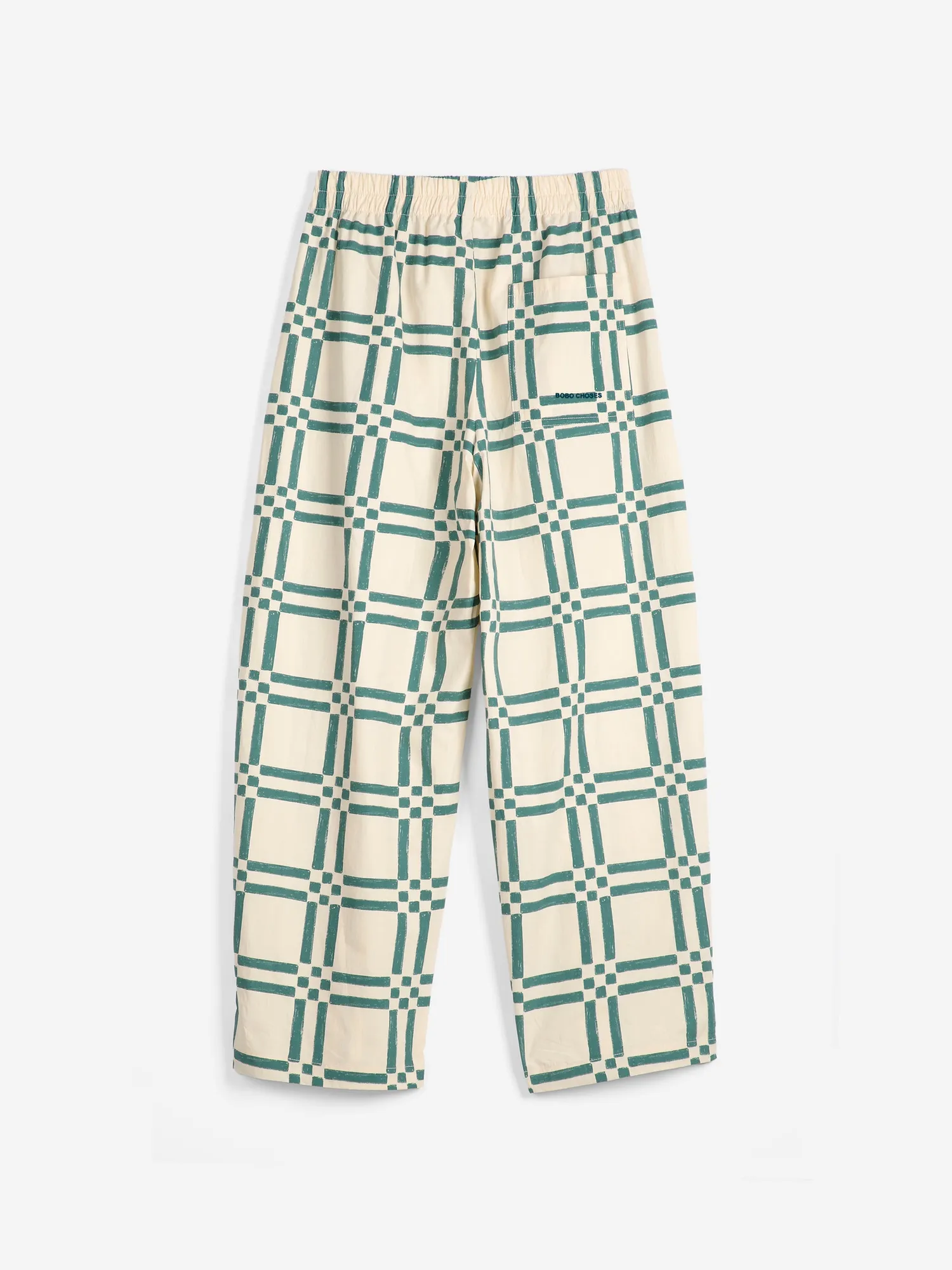 Bobo Choses Squares baggy bukser XS beige bomuld