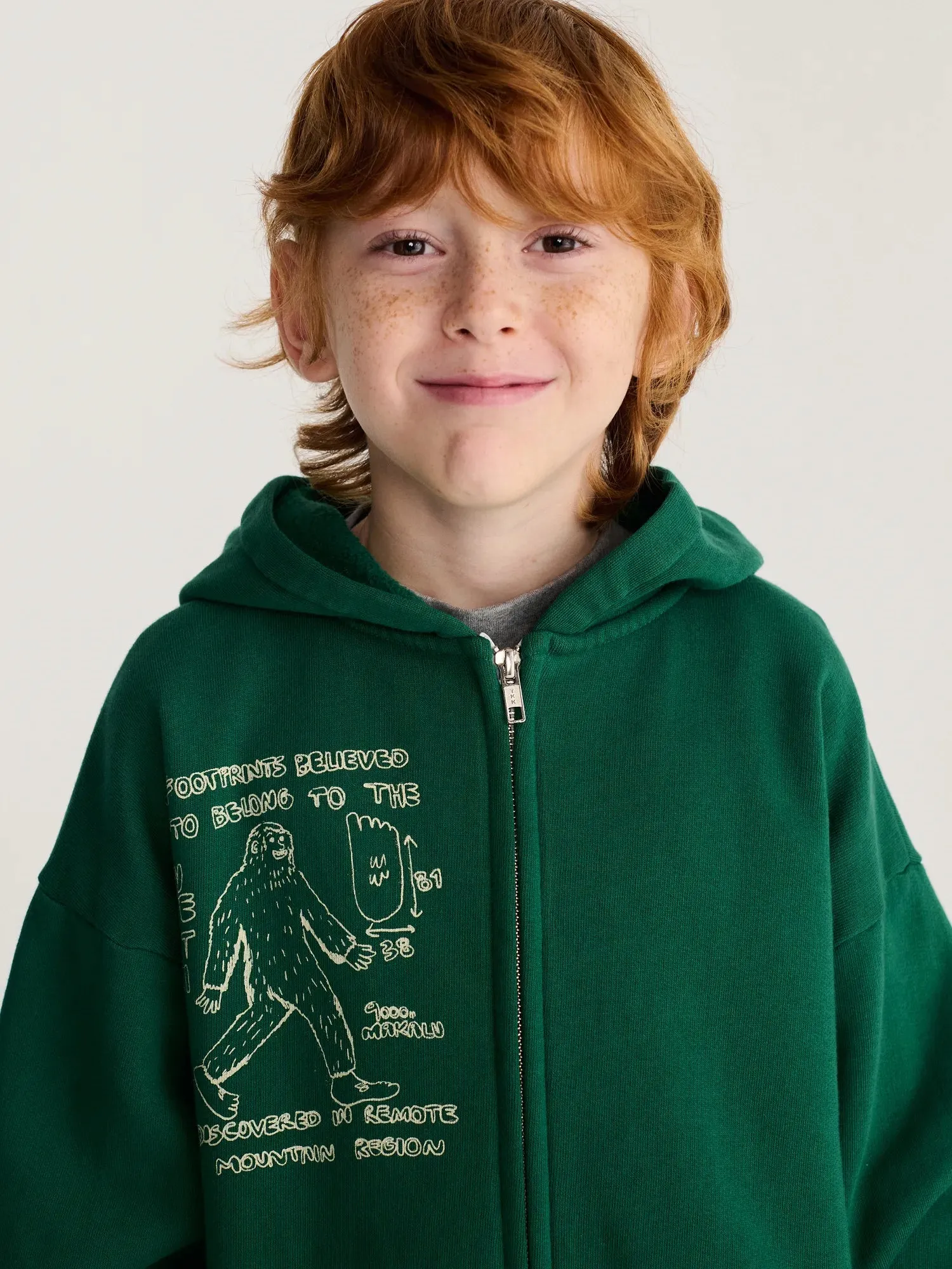 Bobo Choses Mr. Footish hættetrøje mørkegrøn 2-13 år
