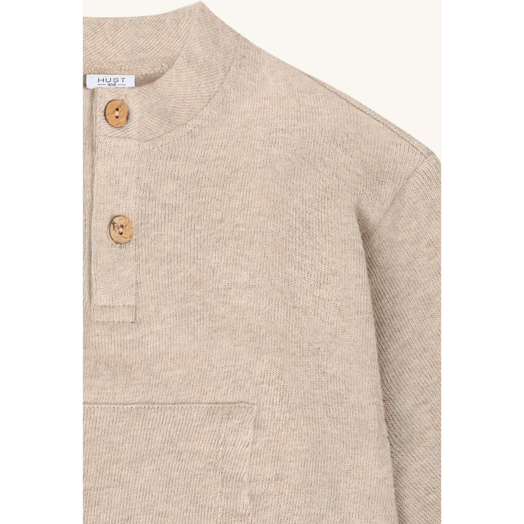 Hust & Claire Sigurt sweatshirt beige melange økologisk