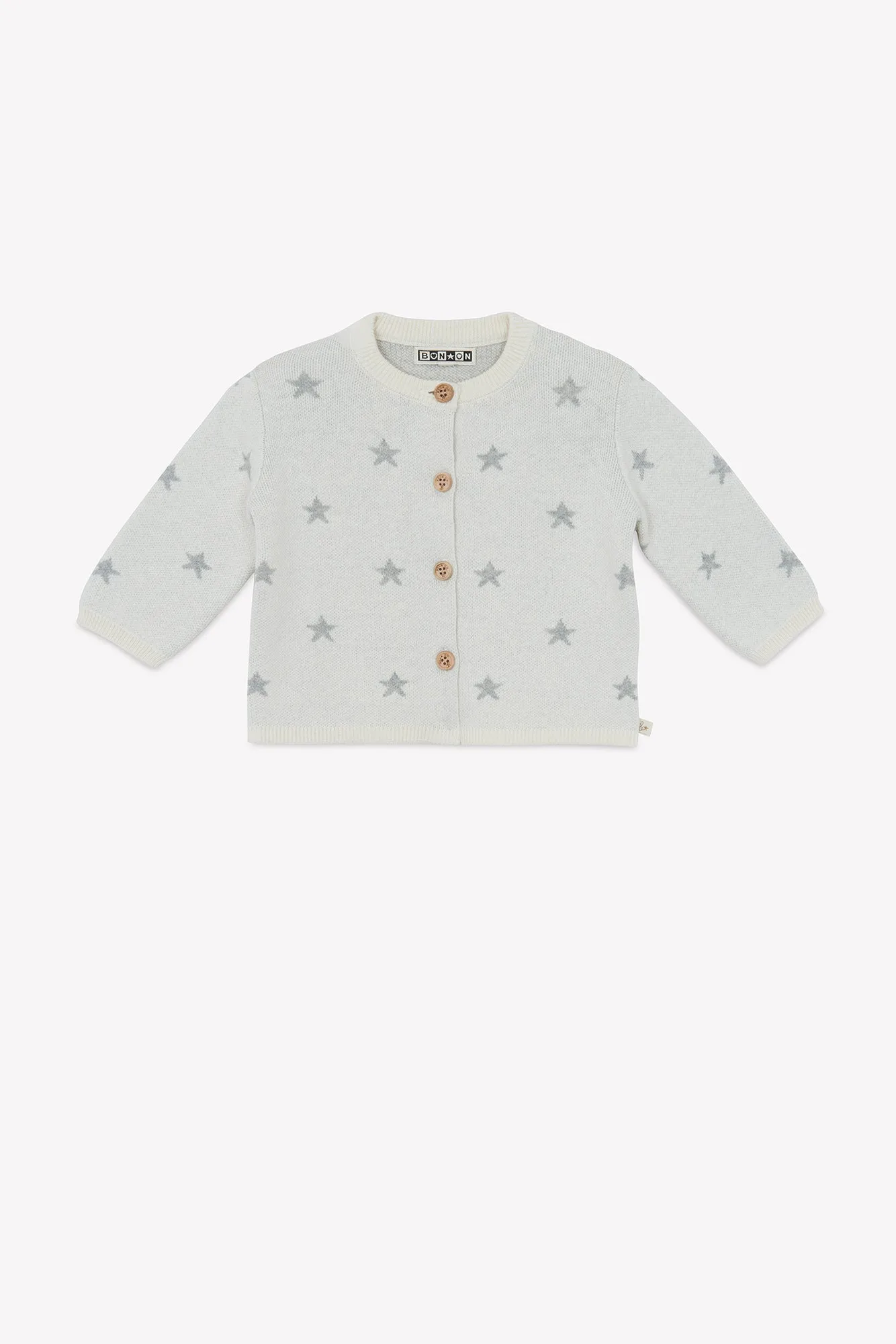 Bonton Loup Gris Chine babysæt gråmeleret stjerne