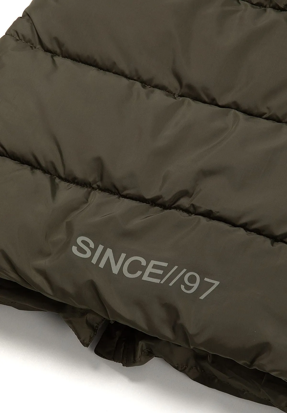 Minoti 45254 steppmantel quiltet fleece khaki