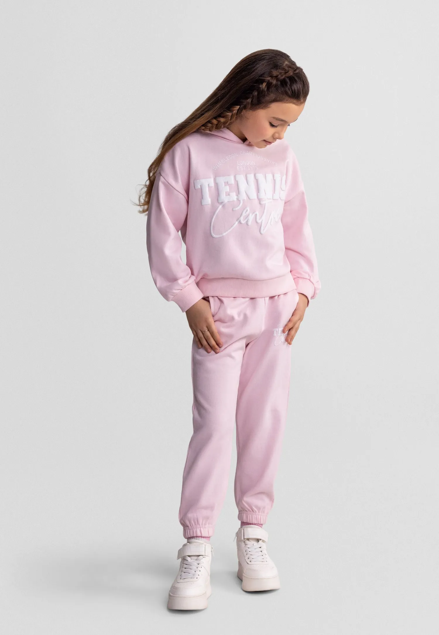 Minoti joggingsæt pige lyserød hoodie bukser