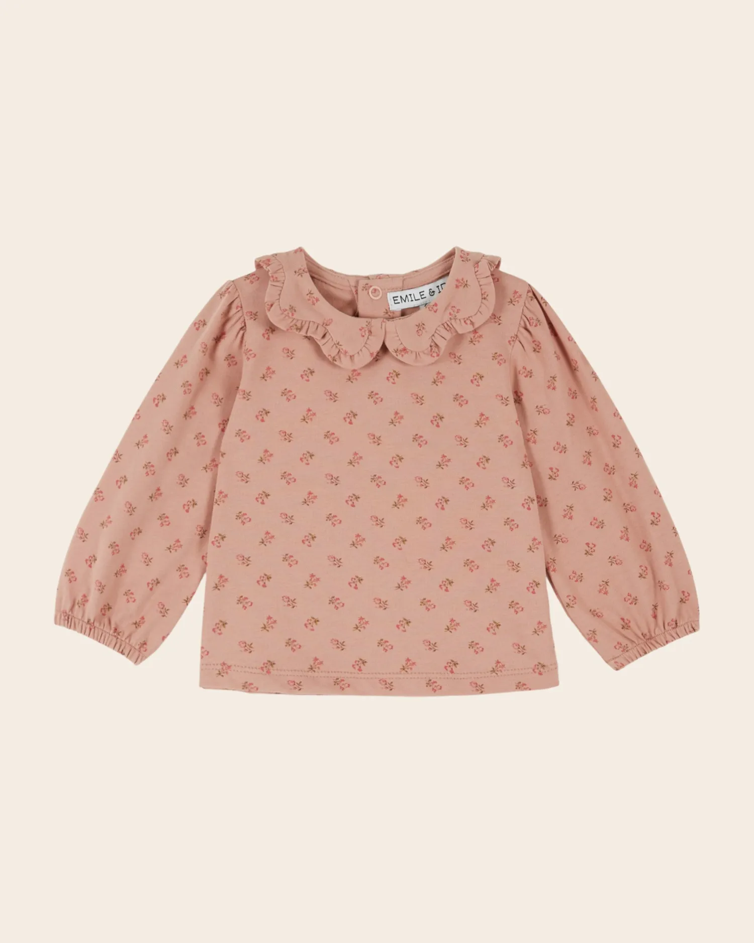 Emile et Ida Marjolaine bluse rosa blomstret