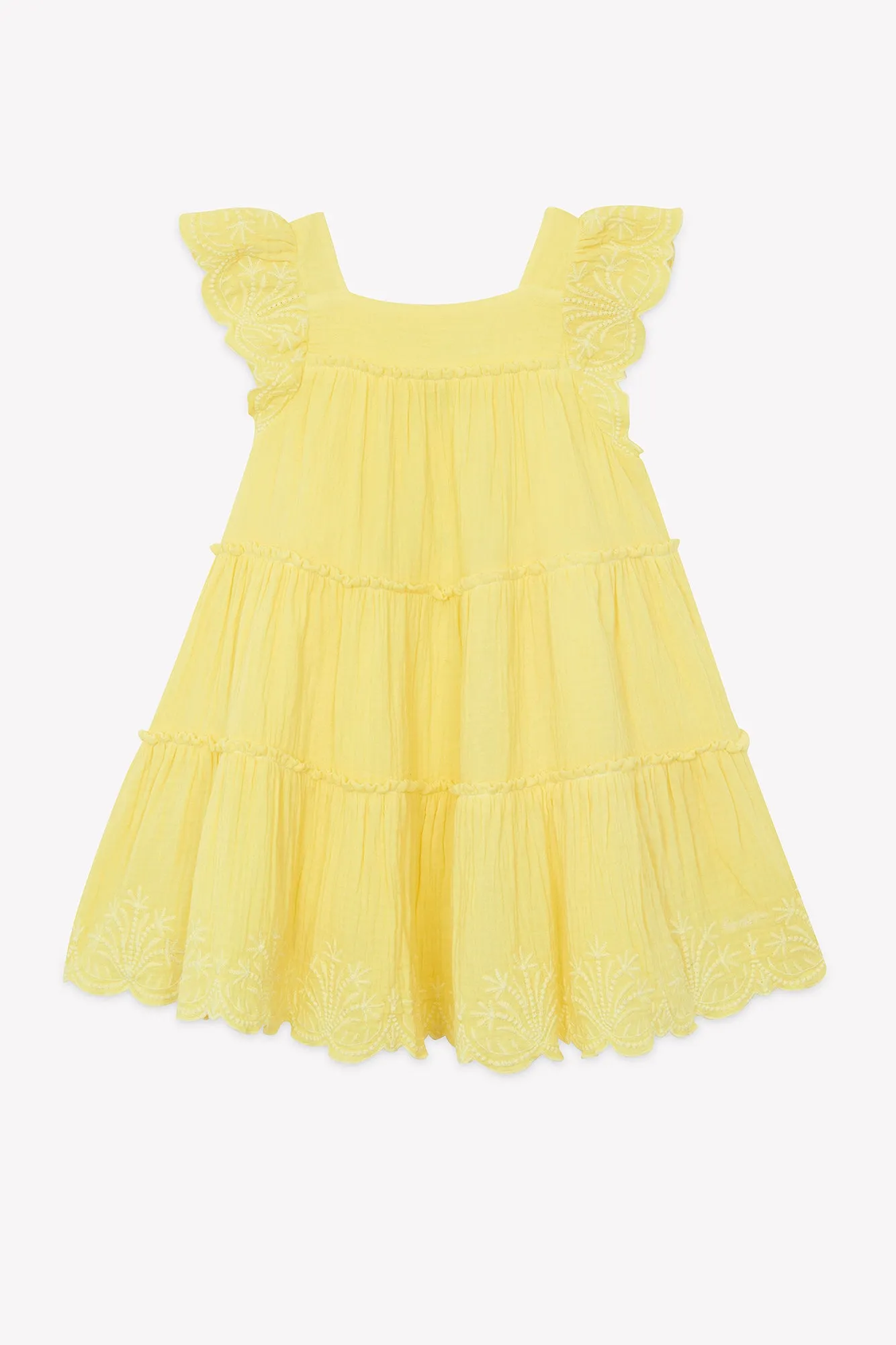Bonton Nenette kjole gul blomstret