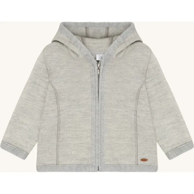 Hust & Claire Ebba uldjakke Light Grey Melange uld