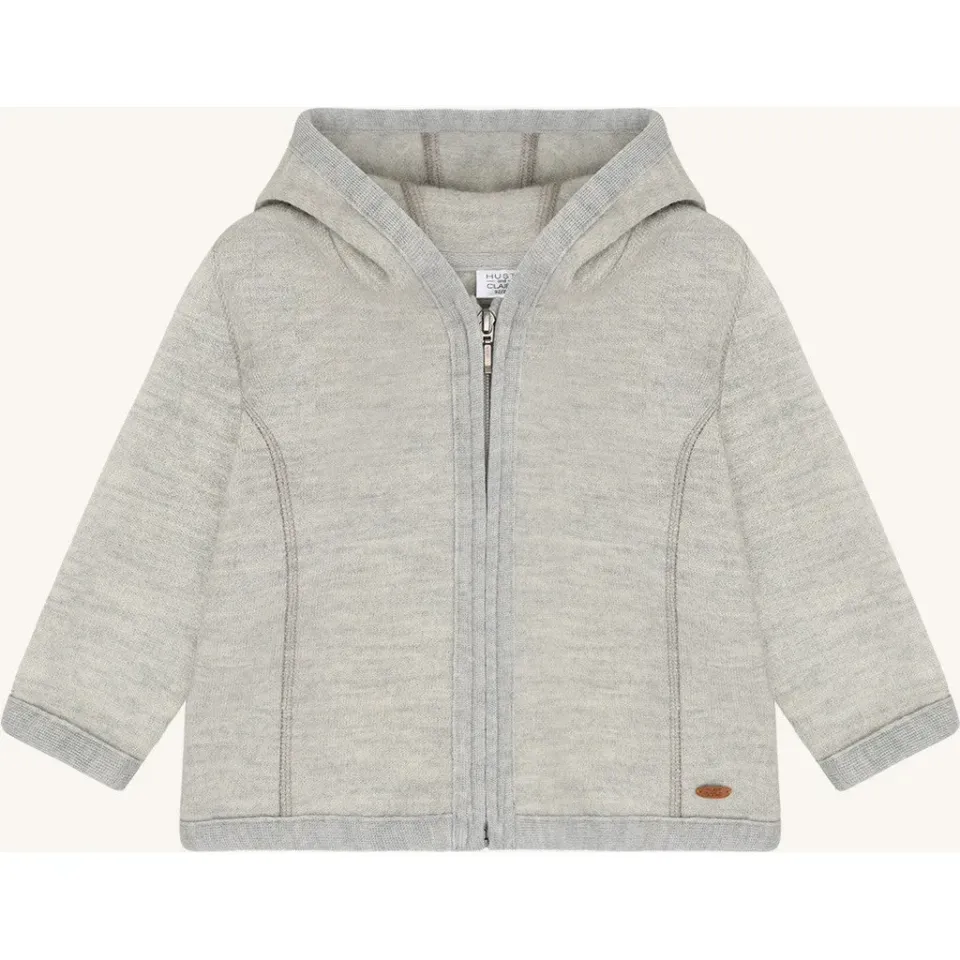 Hust & Claire Ebba uldjakke Light Grey Melange uld
