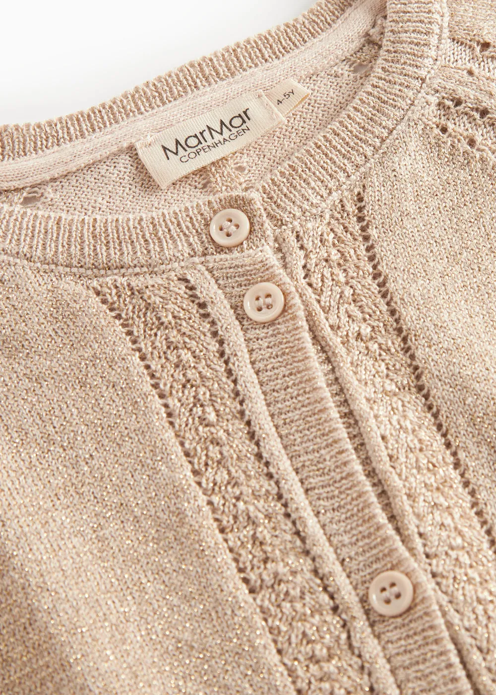 MarMar Tillie cardigan Gold Glitter glitterstrik