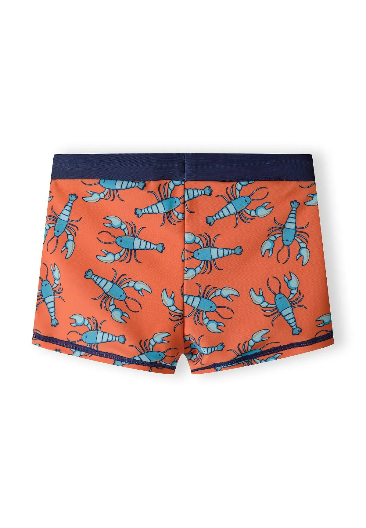 Minoti 42121 badeshorts til drenge orange med hummer