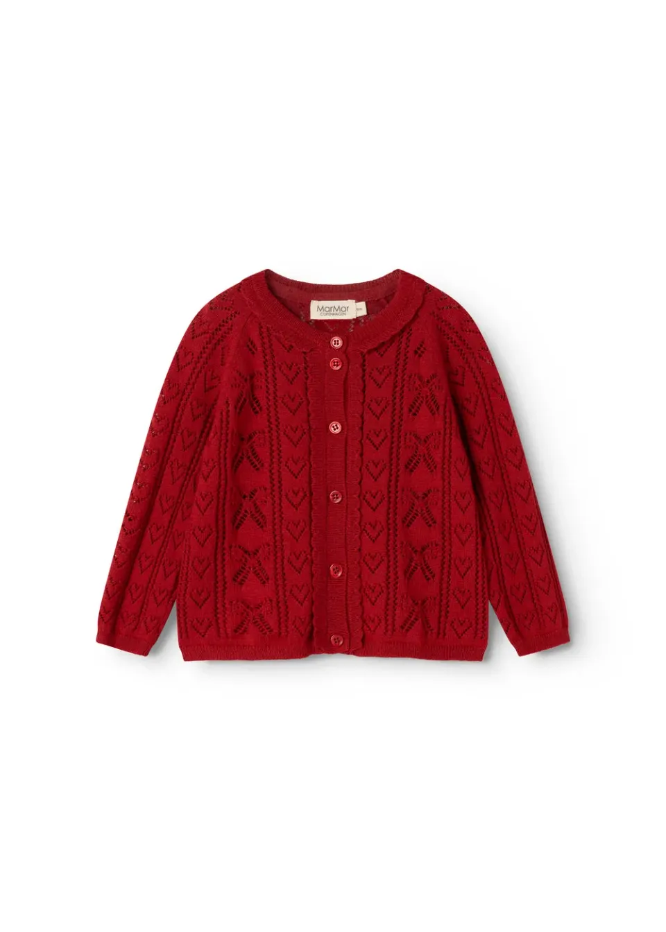 MarMar Totti strikcardigan Cherry hulmønster