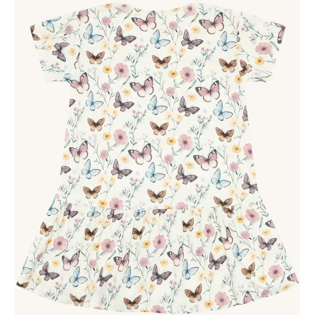 Hust & Claire Fuia Butterfly kjole Ivory bambus