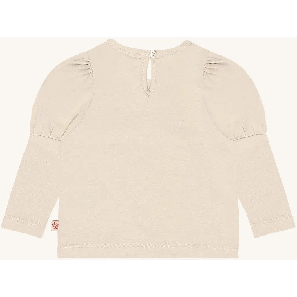 Hust & Claire Alma langærmet bluse French Oak bomuld