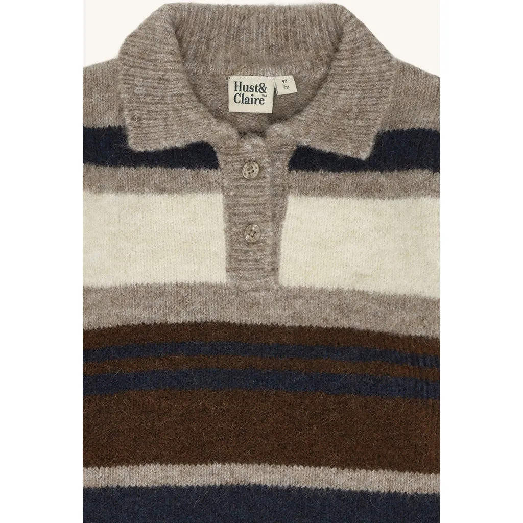 Hust & Claire Pelle Polo pullover Kangaroo Melange uld