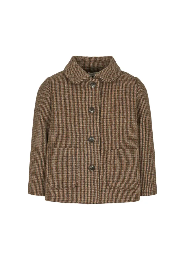 MarMar Oval Jacket uldfrakke Earthy Check ternet