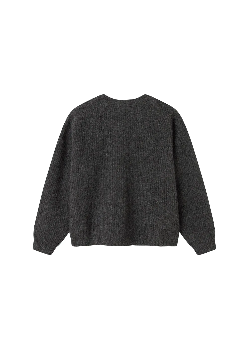 MarMar Trixa W strikbluse Dark Grey Melange varm