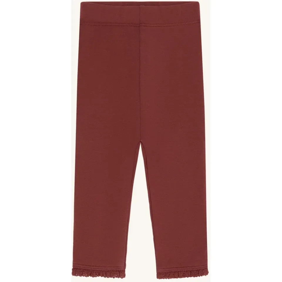 Hust & Claire Lisa Brushed leggings New Maroon bomuld