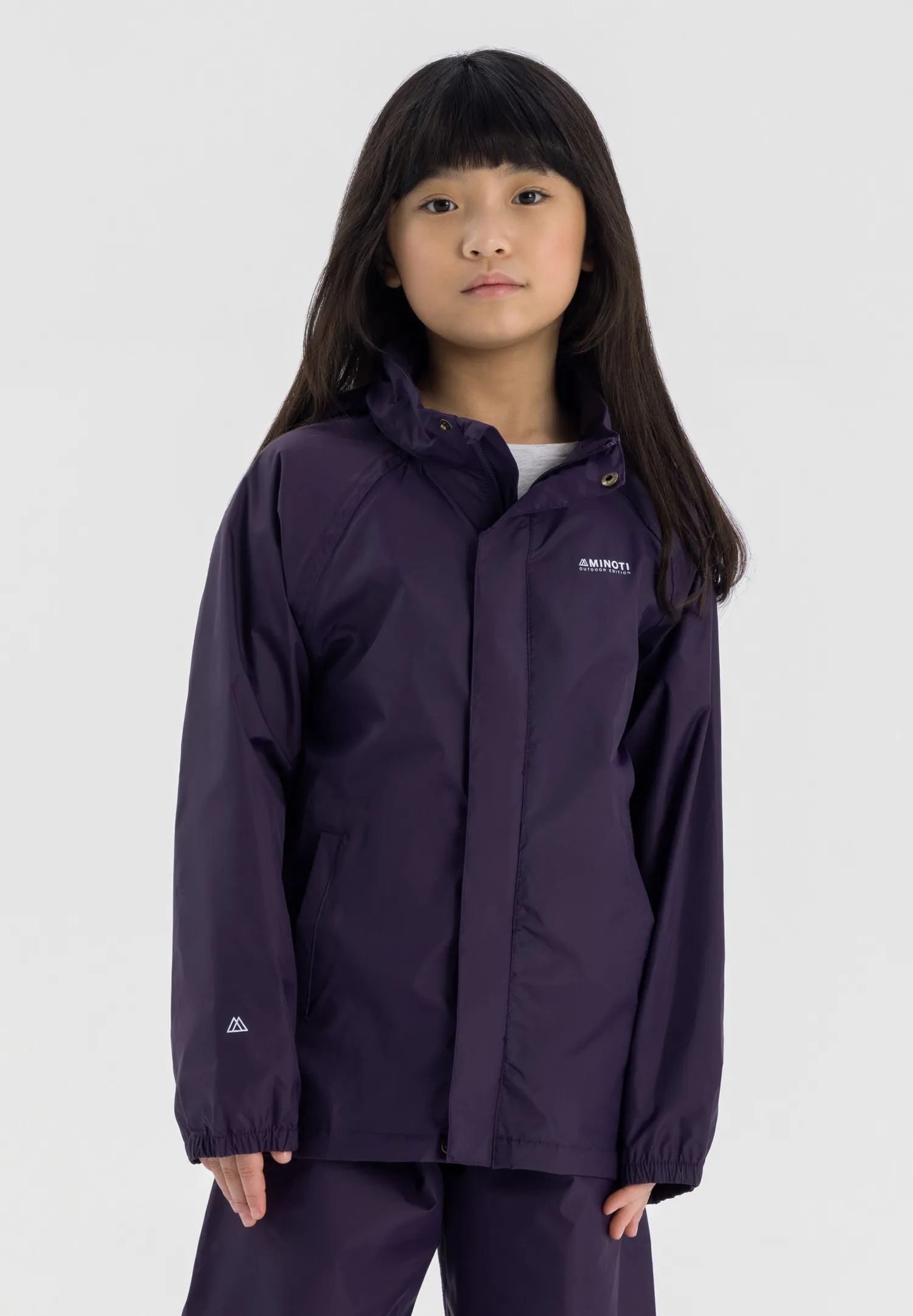 Minoti 43107 regnjakke lilla foldbar piger