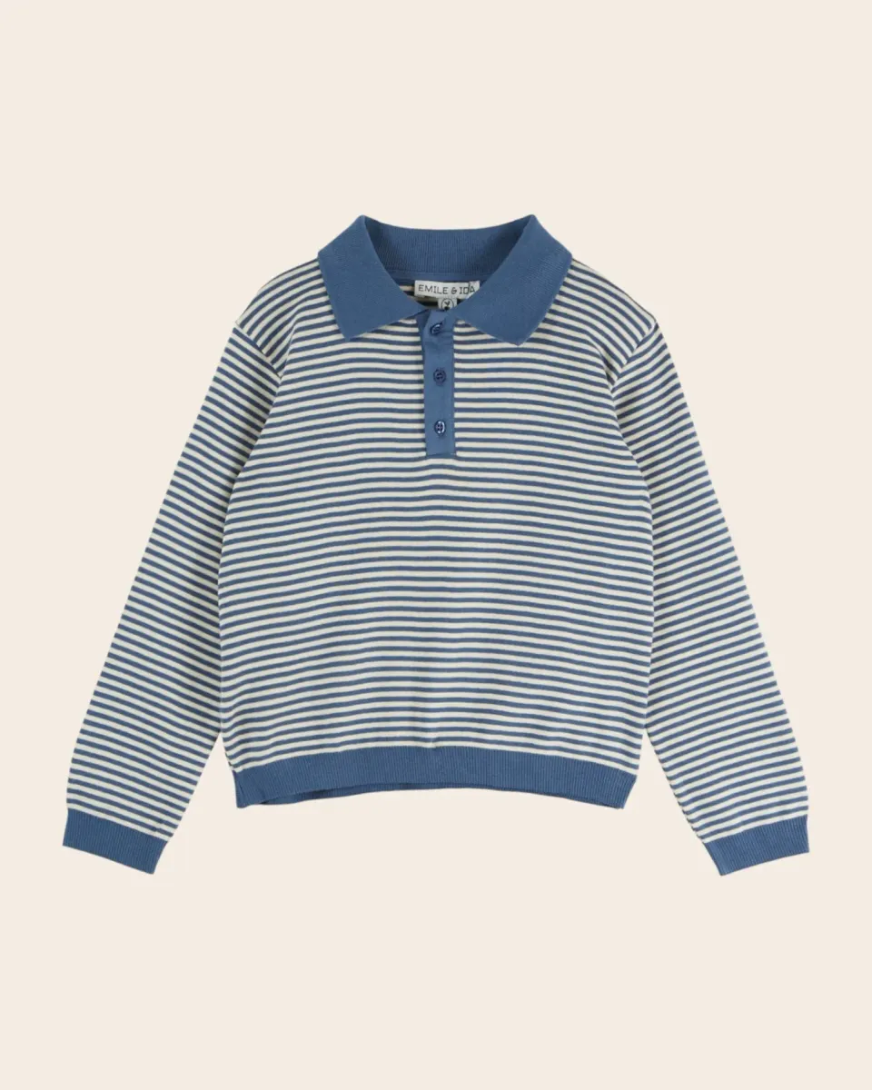 Emile et Ida Rayure Ocean polo blåstribet til børn