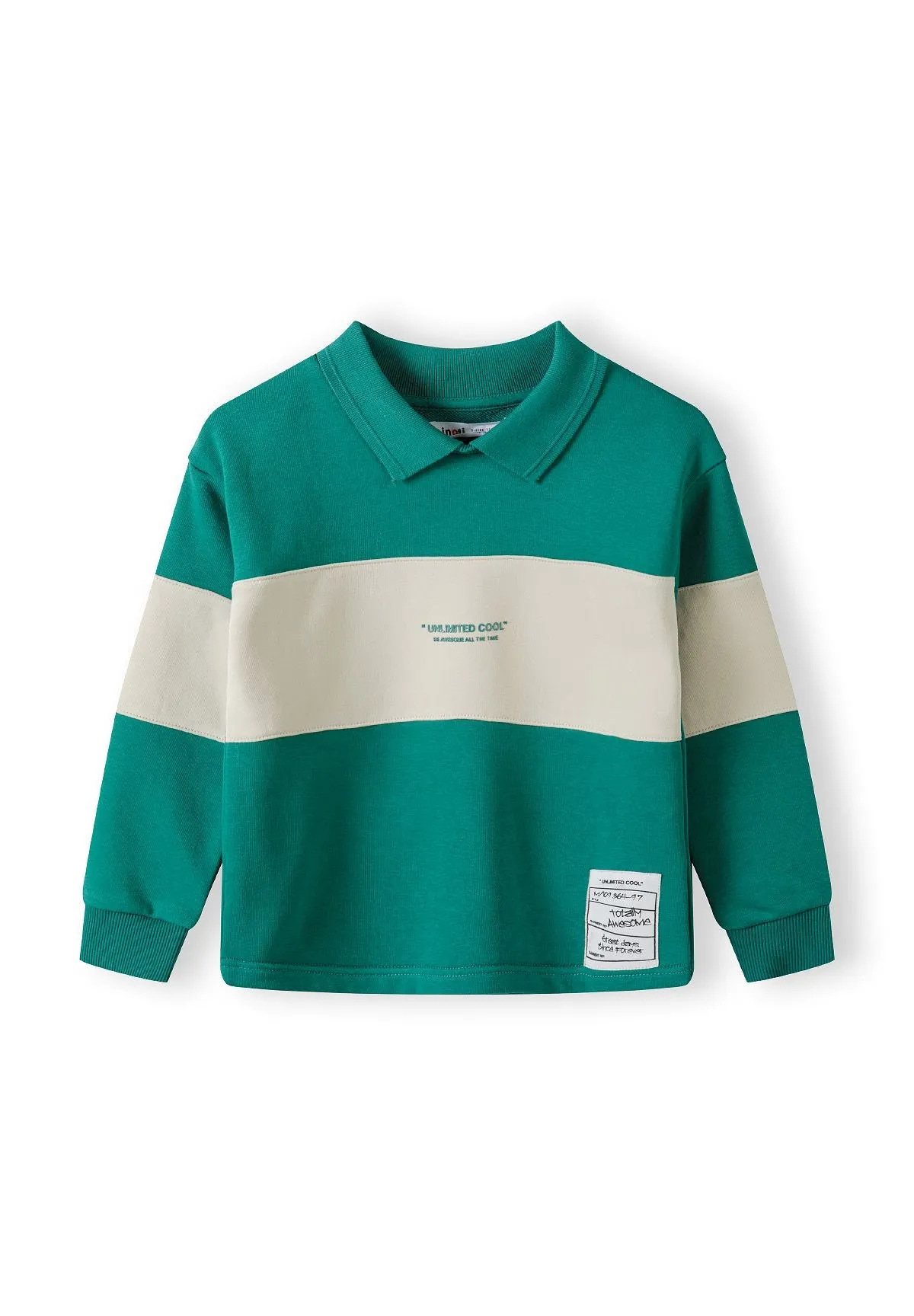 Minoti 42553 sweatshirt til drenge grøn polo