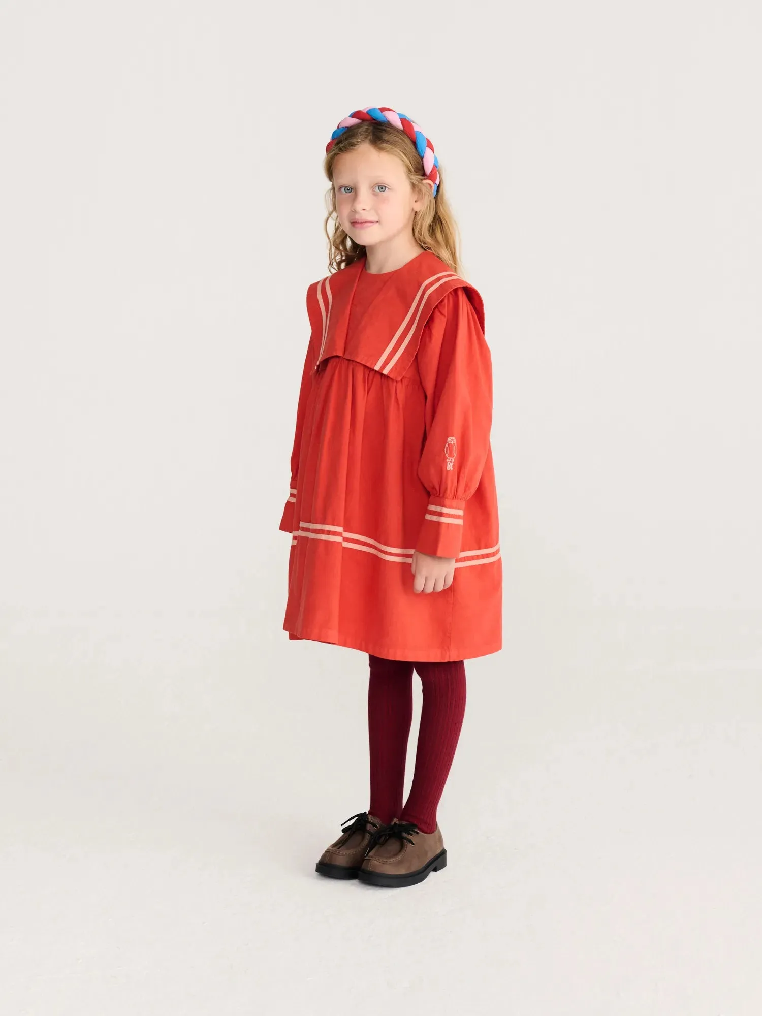 Bobo Choses Sailor kjole rød 2-3Y økologisk