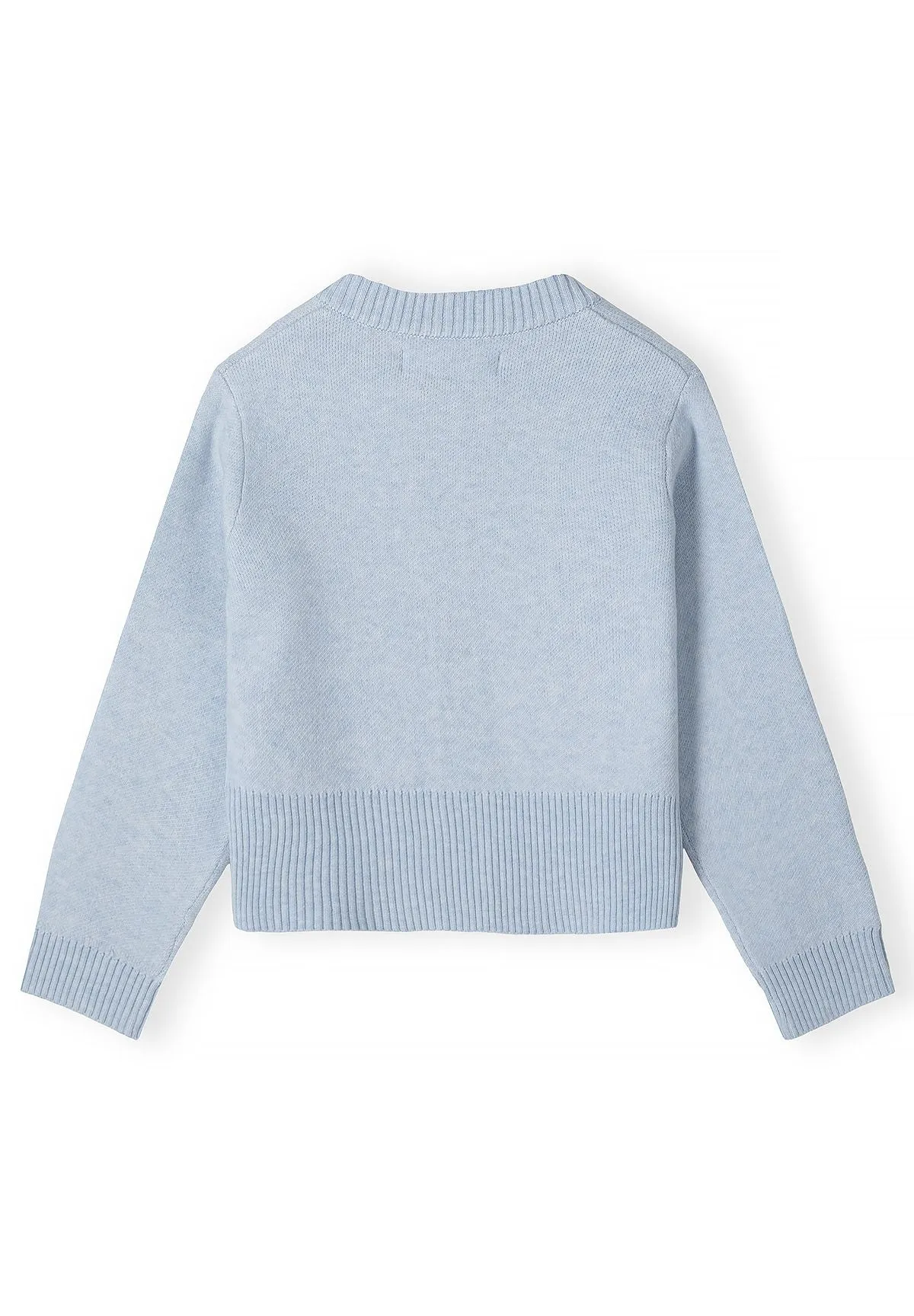 Minoti cardigan blå sløjfe strik