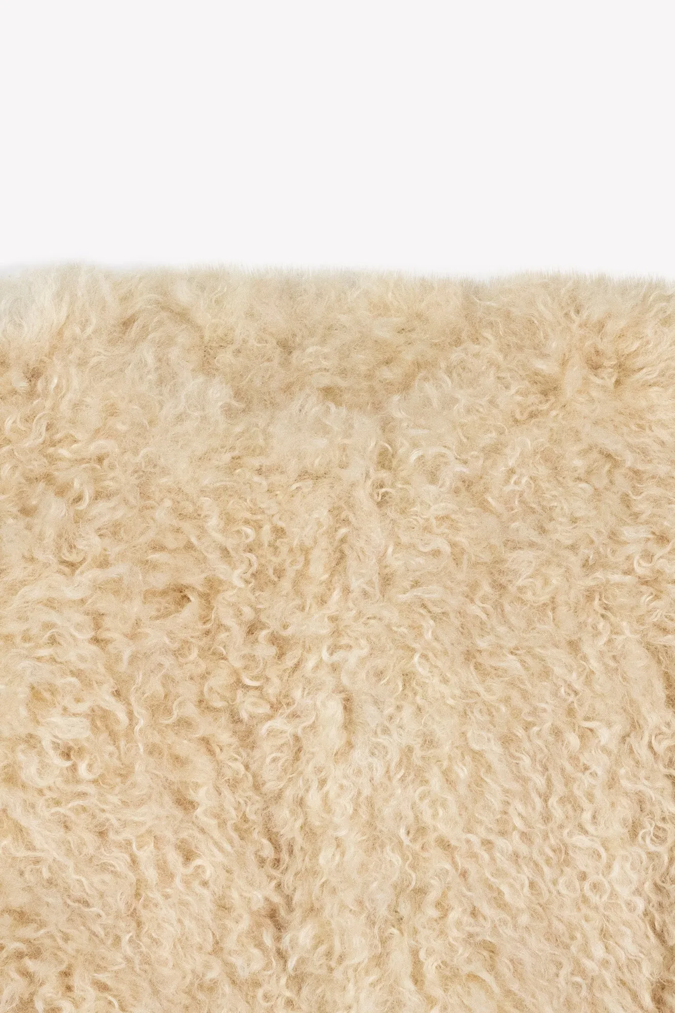Bonton Pipa frakke milk sherpa kort rund hals