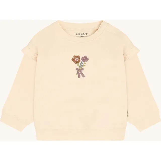 Hust & Claire HCSara Bouquet sweatshirt Vanilla broderet