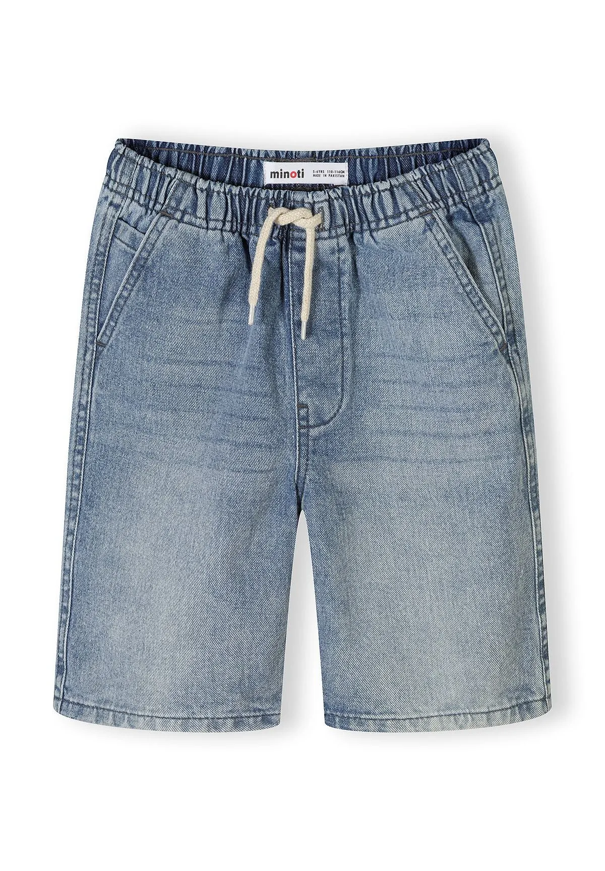 Minoti 44947 jeansshorts sort lyseblå 2-pak til drenge