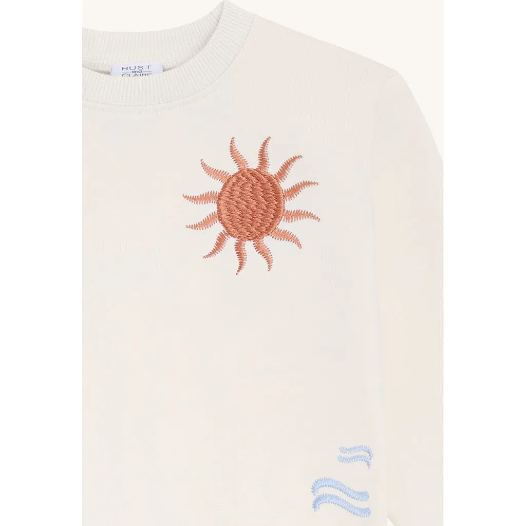 Hust & Claire HCSejer Palms sweatshirt Sandshell