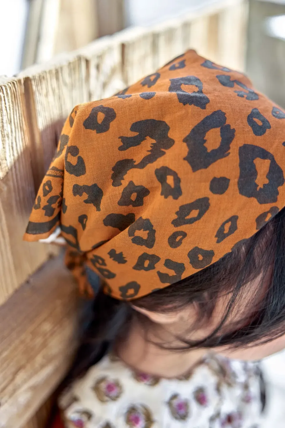 Bonton Foulleo tørklæde bomuld leopard TU