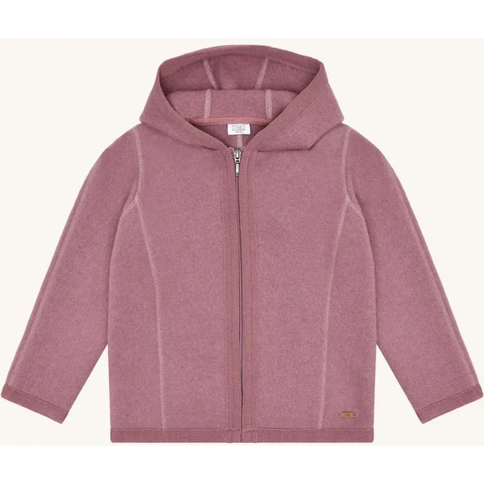 Hust & Claire HCEbba kogt uldjakke Pale Mauve merino