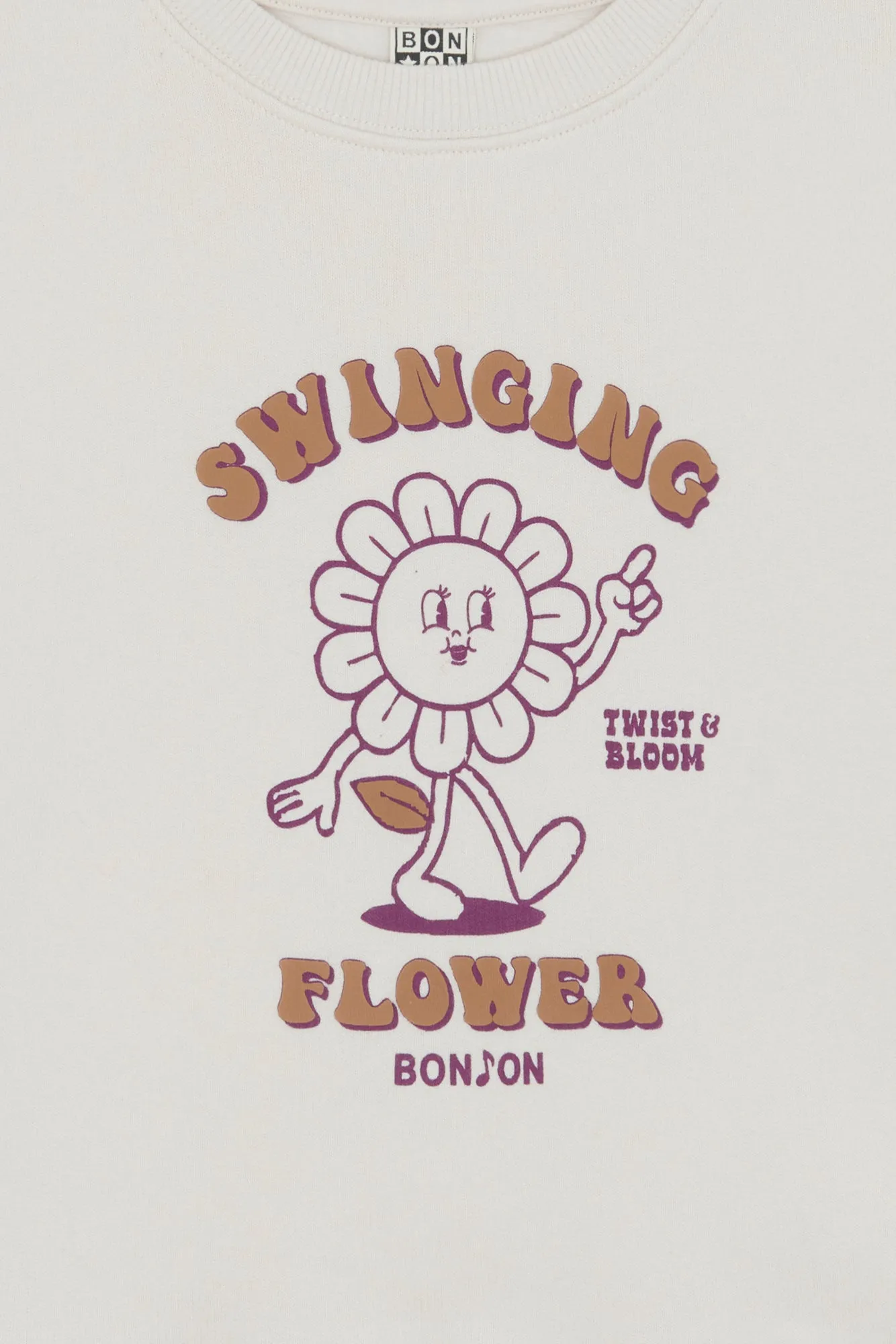 Bonton Smile Swinging sweatshirt milk blomster