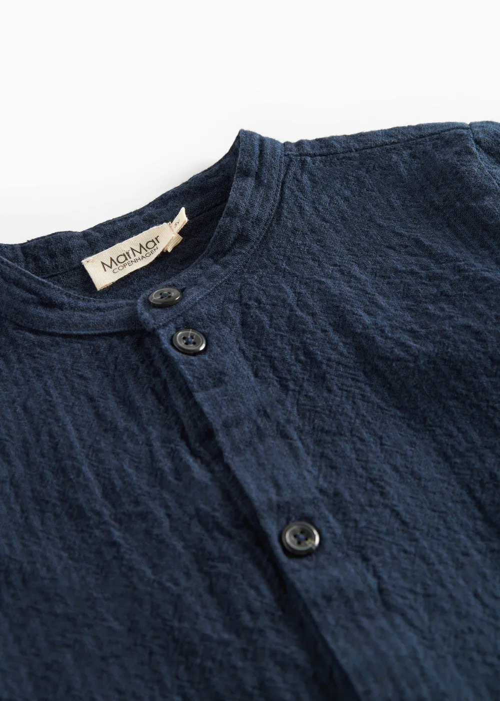 MarMar Torben skjorte Dark Blue Stripe chambray 2-12Y