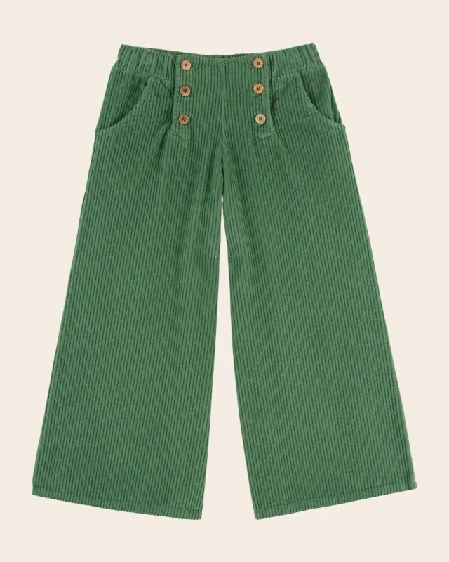 Emile et Ida Olive bukser grøn velour 02A