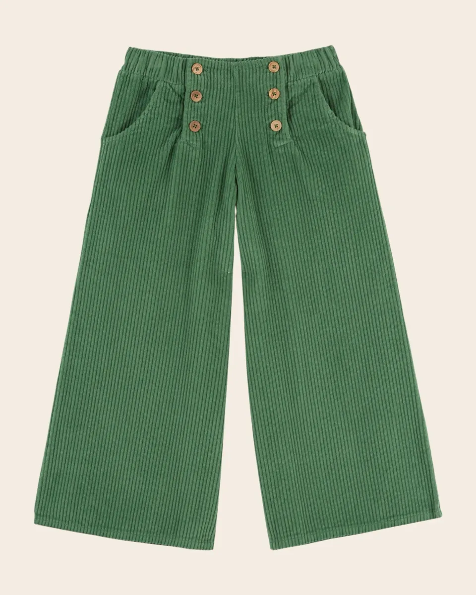 Emile et Ida Olive bukser grøn velour 02A