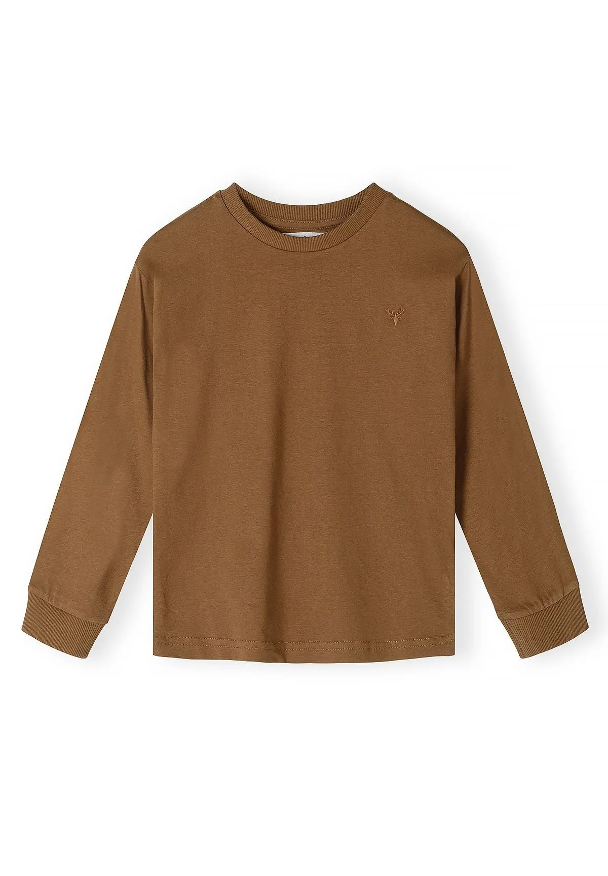Minoti langærmet t-shirt 5-pak hjort broderi