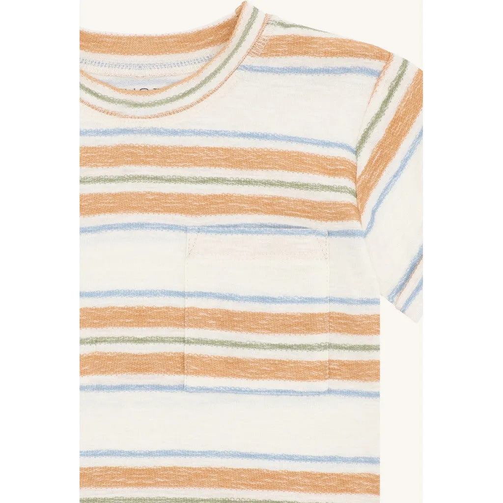 Hust & Claire Anton Loop Stripe t-shirt ivory økologisk
