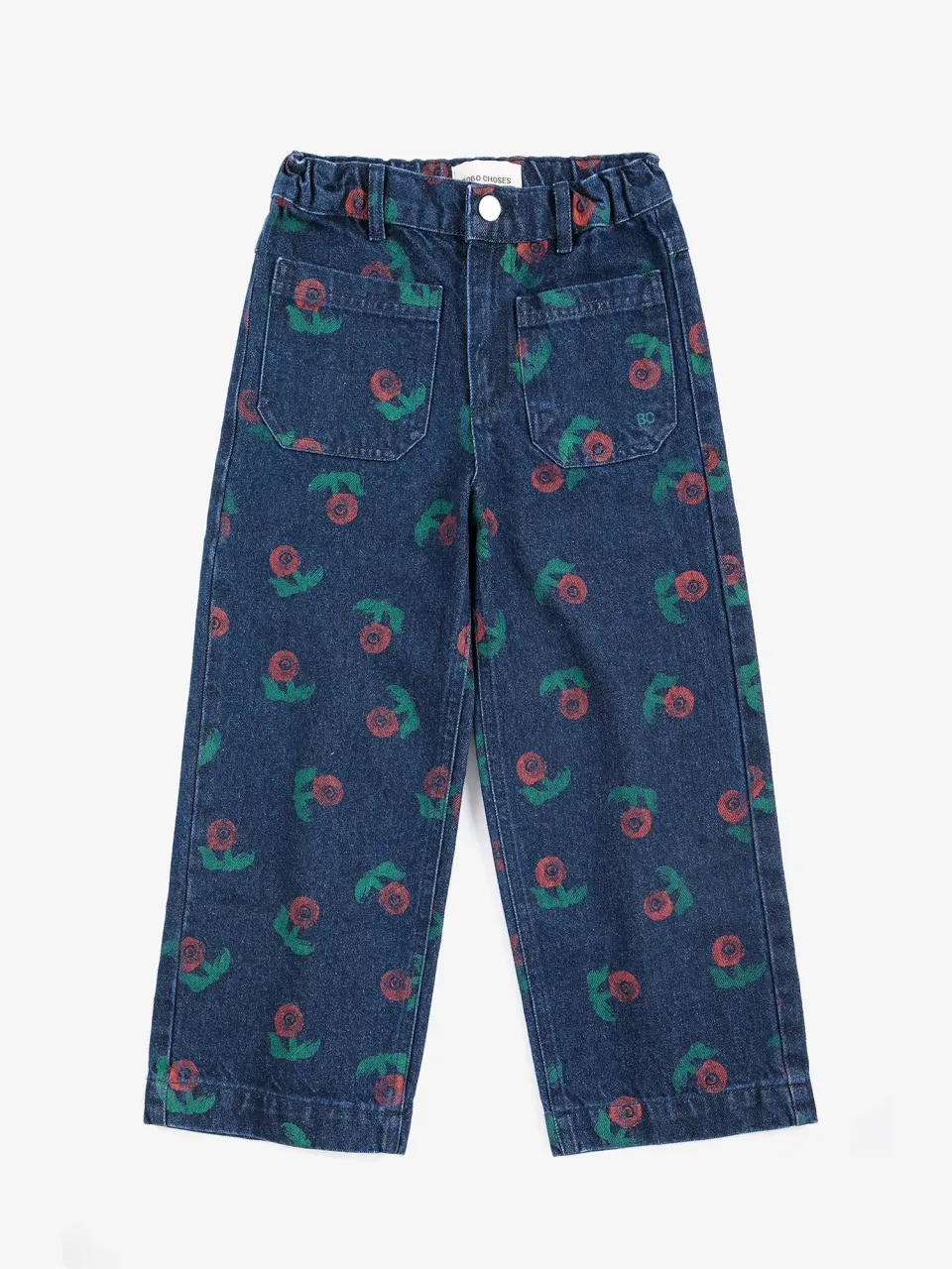 Bobo Choses Stamp Bloom denimbukser mørkeblå 2-3 år
