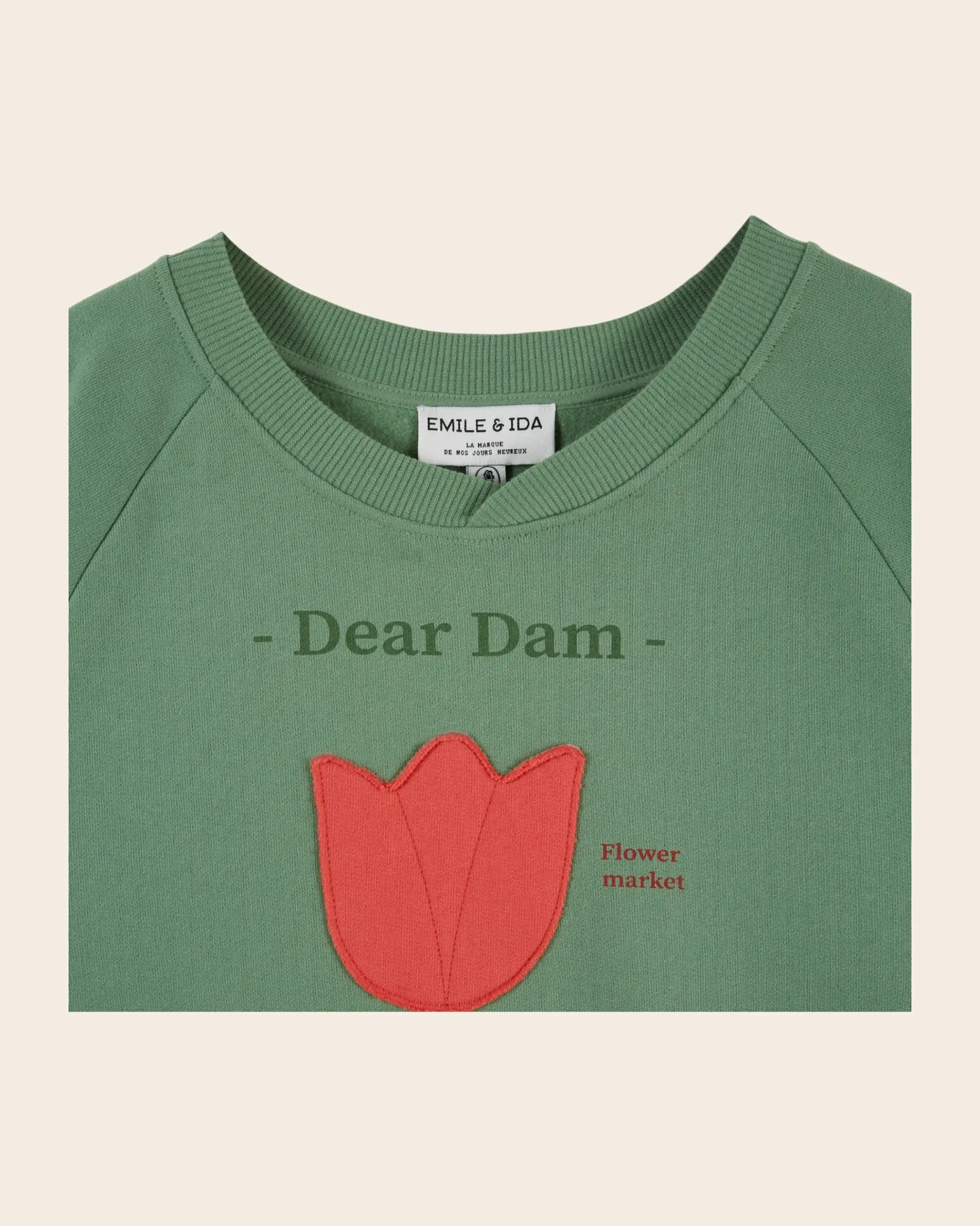 Emile et Ida Tulipe sweatshirt grøn økobomuld