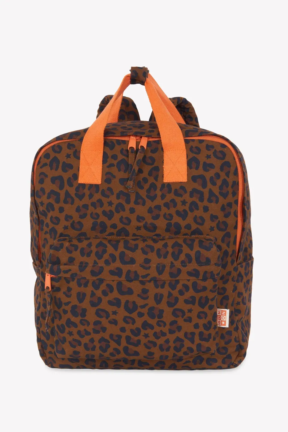 Bonton rygsæk leopard orange 34x28 bomuld