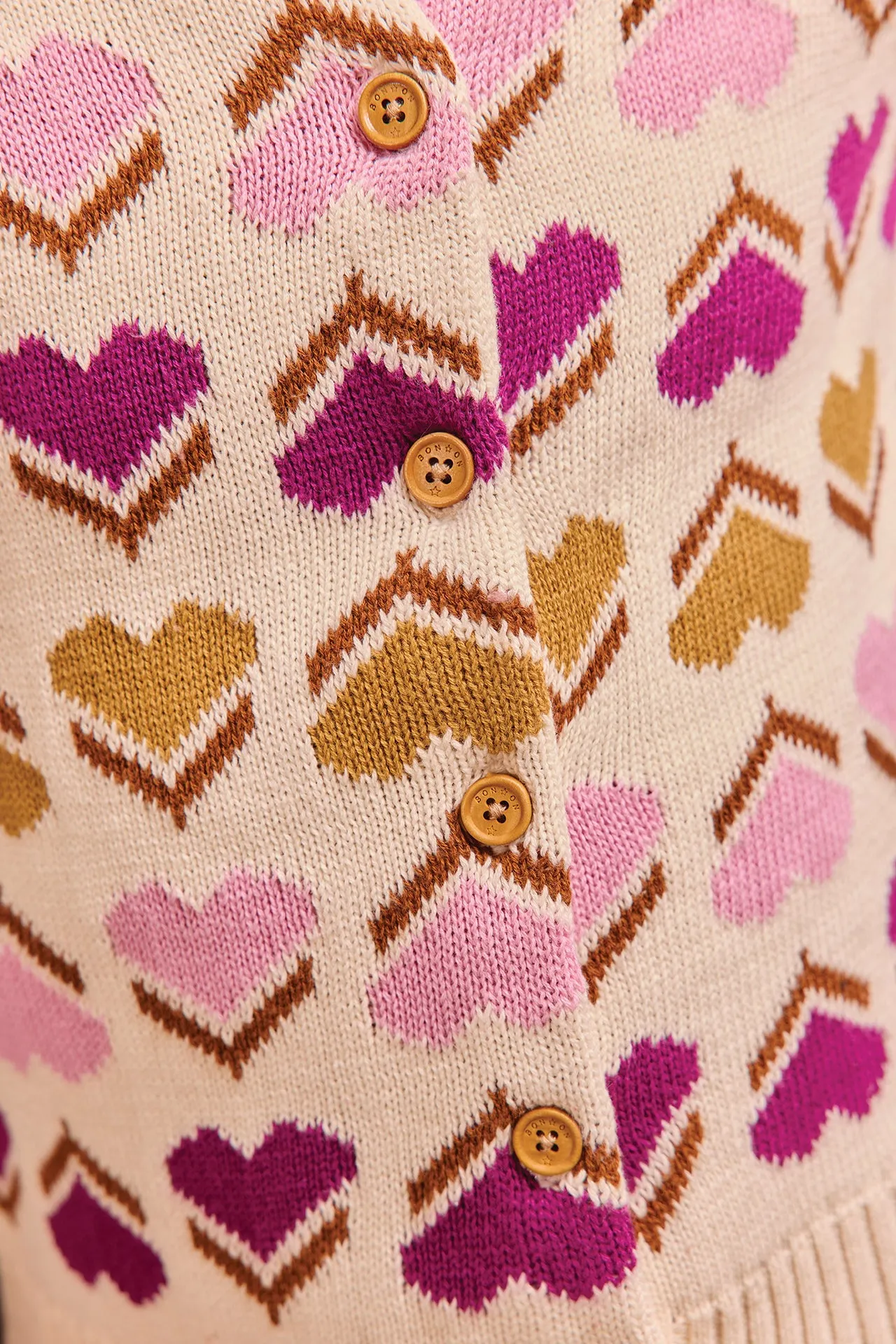 Bonton Maligne Milk cardigan hjerter