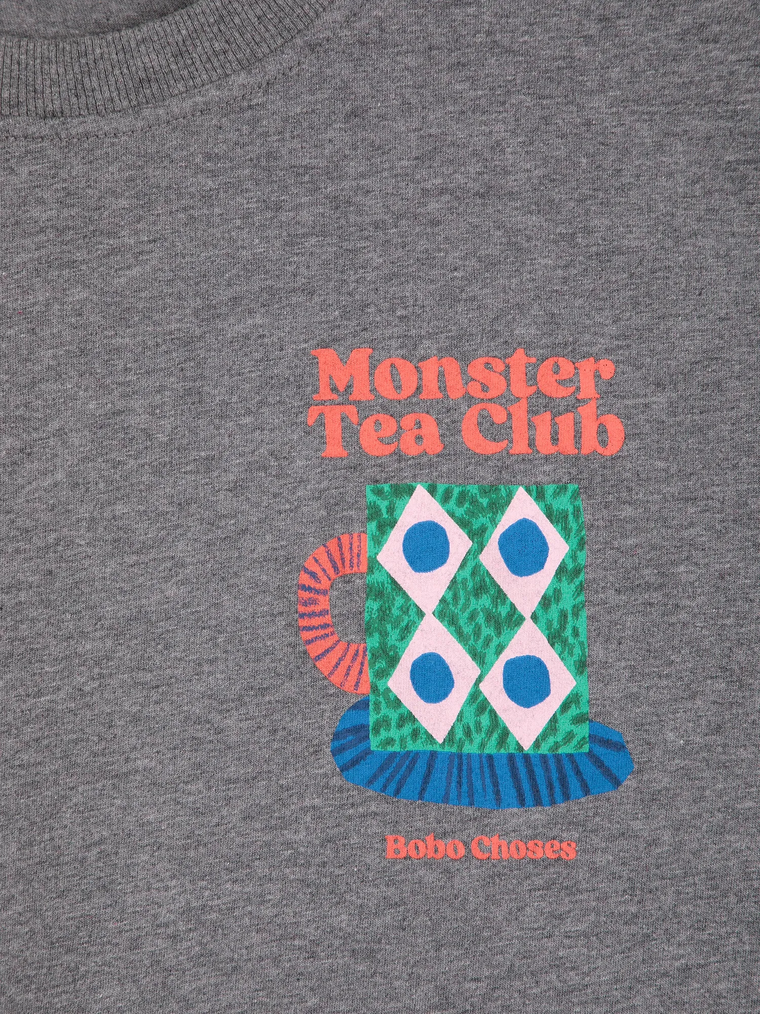 Bobo Choses Monster Mug boxy T-shirt XS grå